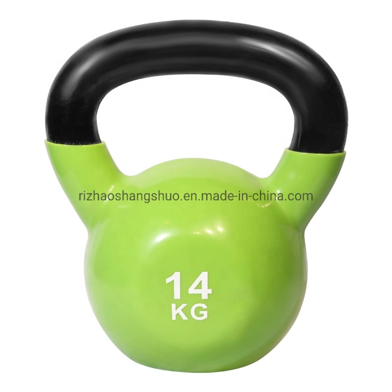 High quality/High cost performance  Factory Fitness Wholesale/Supplier Custom Vinyl Coated Cast Iron Competition Kettlebell