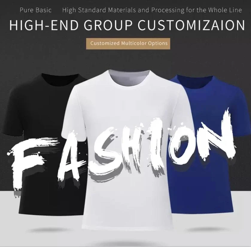 2023 Popular Wholesale/Supplier Custom Plain Tee Shirt Multi Colors Breathable Summer Cotton T Shirt for Men Plus Size Printing T Shirts