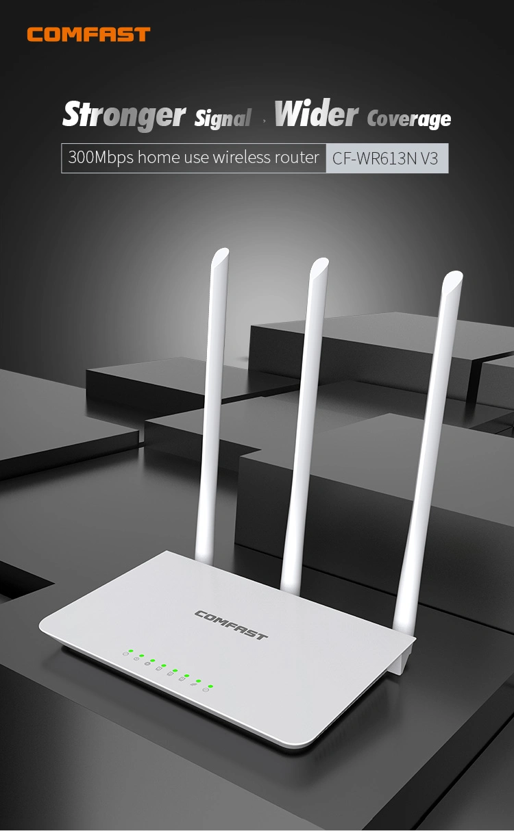 High quality/High cost performance Wireless Router 3 Antenna 300Mbps High Speed Wireless WiFi Router with RJ45 Port