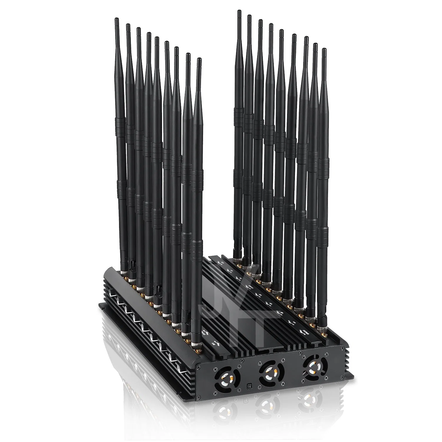 Desktop 5.8g WiFi GSM GPS Cell Phone Jammer RF Signal Jammer Adjustable with 18 Antennas