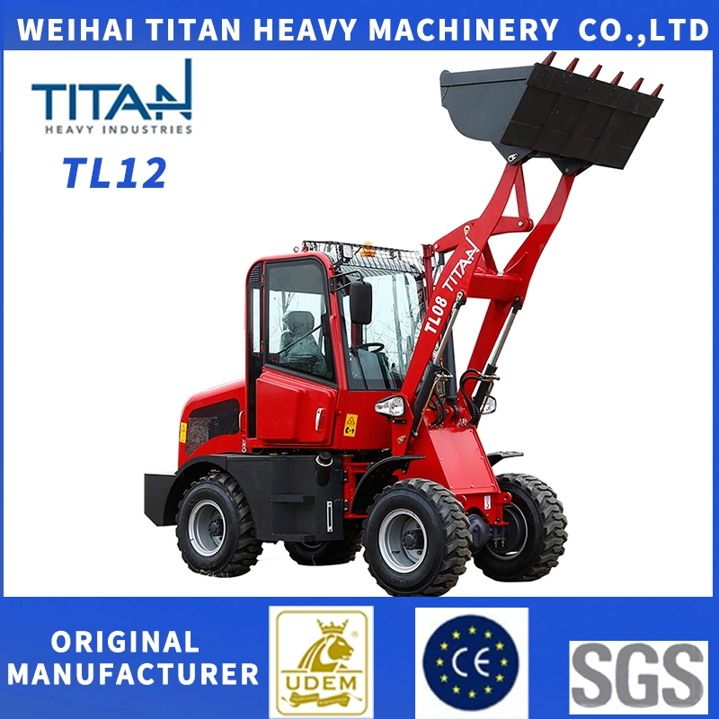 China Titan Design Mini Underground Small Front End Auto Farm Avant 1.2t 12 Zl12 Zl12f Yard Big Tractor Wheel Loaders for Sale