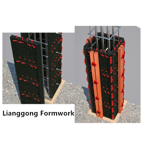 China Hot Sale Reusable Adjustable Concrete ABS Plastic Column Formwork for Building Construction Popular in Indonesia