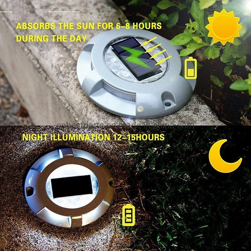 Solar Waterproof Aluminium Alloy Road Stud LED Garden Light