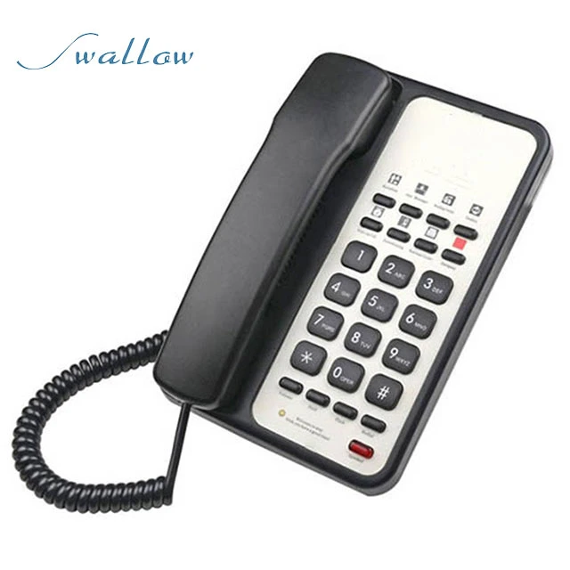 Cheap Hotel Telephone Phone for Star Hotels with Customized Logo or Brand Swallow