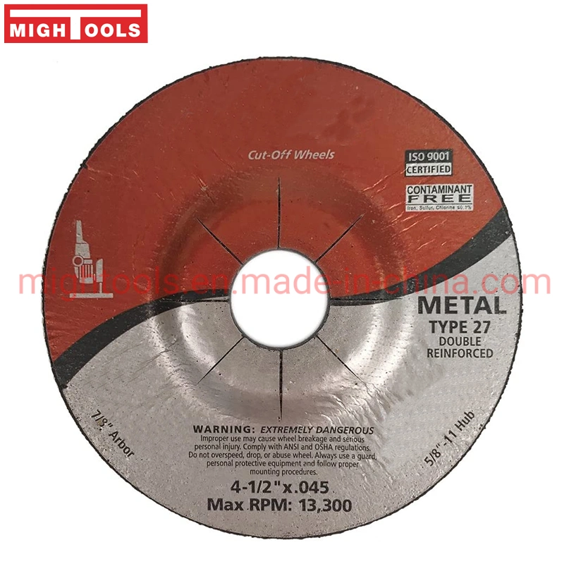 4-1/2" Recorte as Rodas de Metal discos de corte, T27