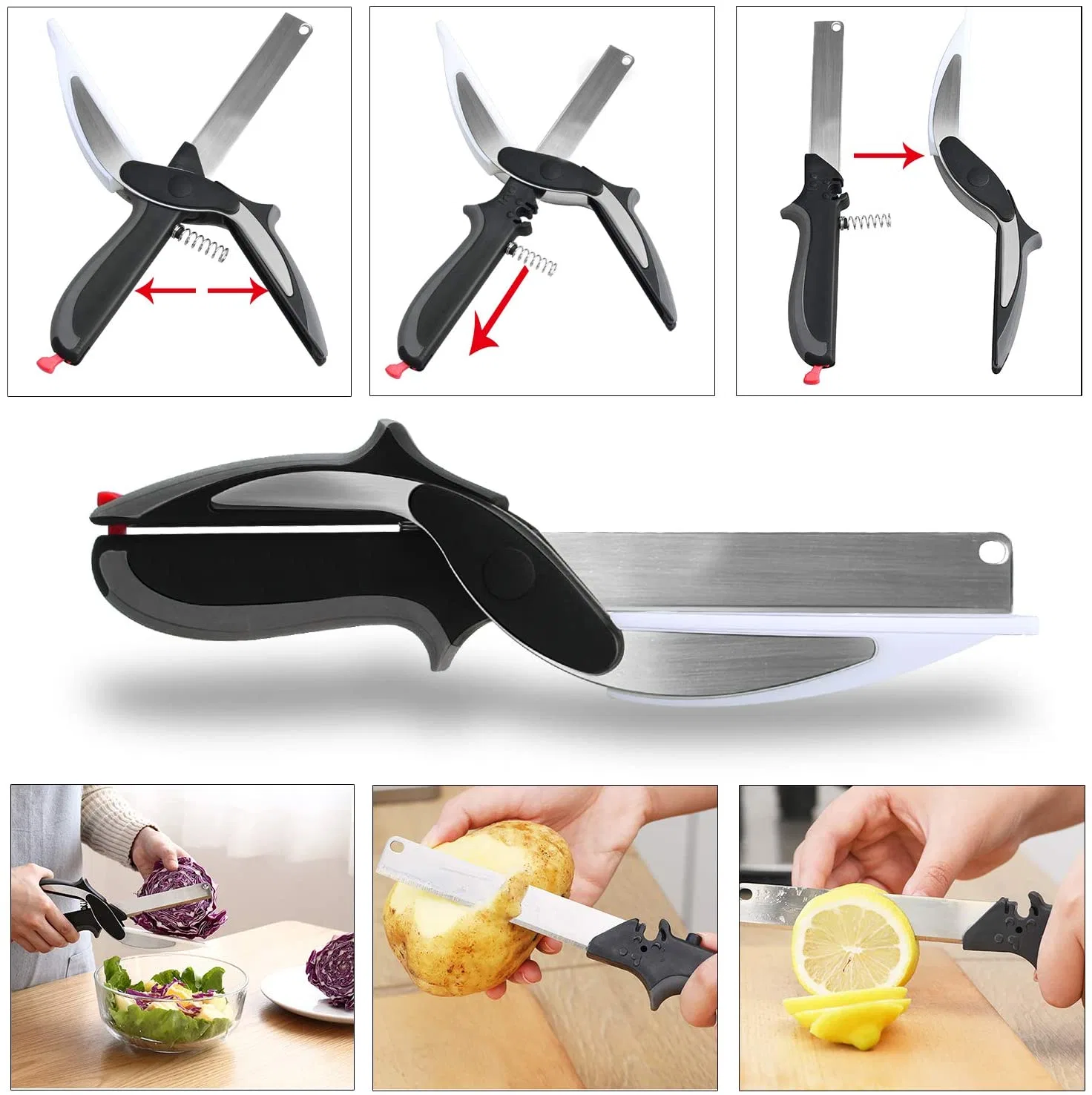 Stainless Steel Kitchen Scissors Vegetable Scissors Clever Scissors for Kitchen