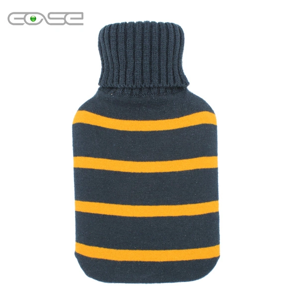 OEM High quality/High cost performance 2L Rubber BS Hot Water Bag with Customized Knitting Cover for Pain Relief