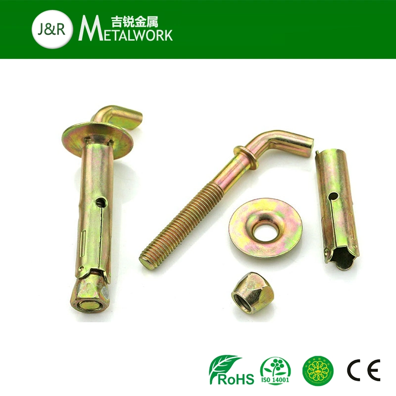 Carbon Steel Yellow Galvanized Hook Expansion Anchor Bolt