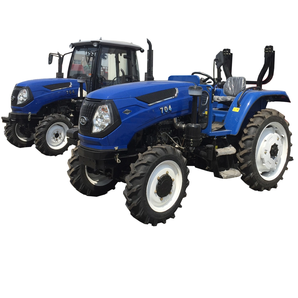 La agricultura de la rueda de la granja de Maquinaria Agrícola Tractor compacto multiusos 70Cv 4WD con cabina