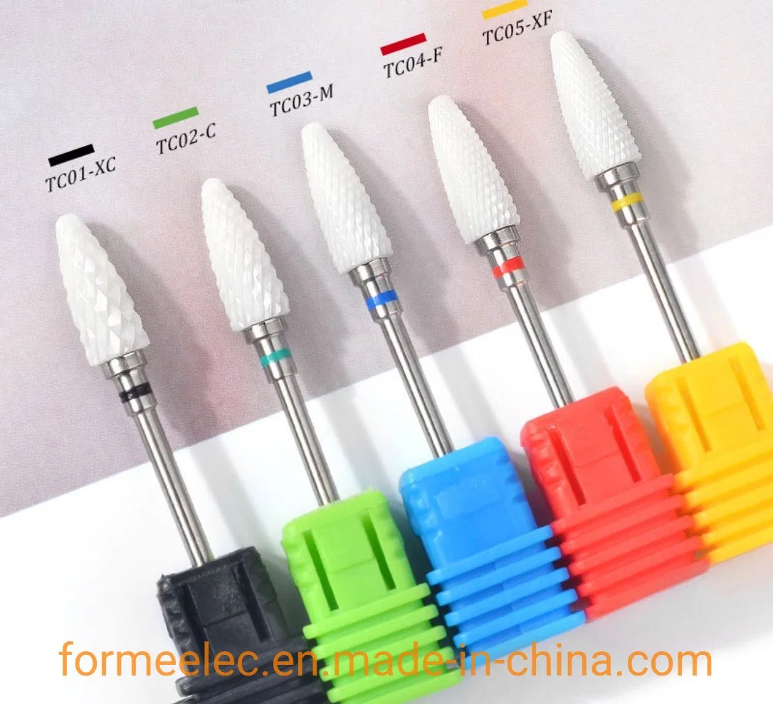 Nail Drill Bit Ceramic Nail Drill Machine Grinding Head Ceramic Bits