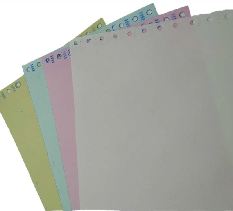 Customized Wood Pulp NCR Carbonless Paper Office Invoice Computer 2-3 Ply Continuous Printing Paper