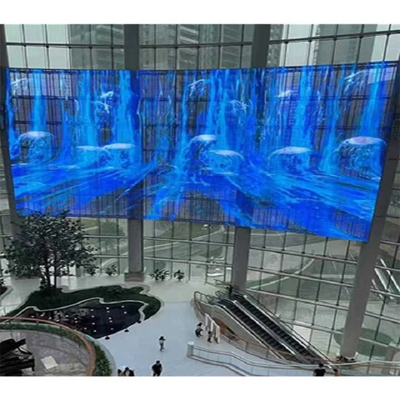 Transparent LED Display Building Wall Outdoor LED Display Screen Shopping Mall