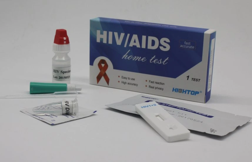 Prueba de VIH rápidas de VIH para el Hogar 1+2 Kit de prueba de sangre entera/Suero/plasma