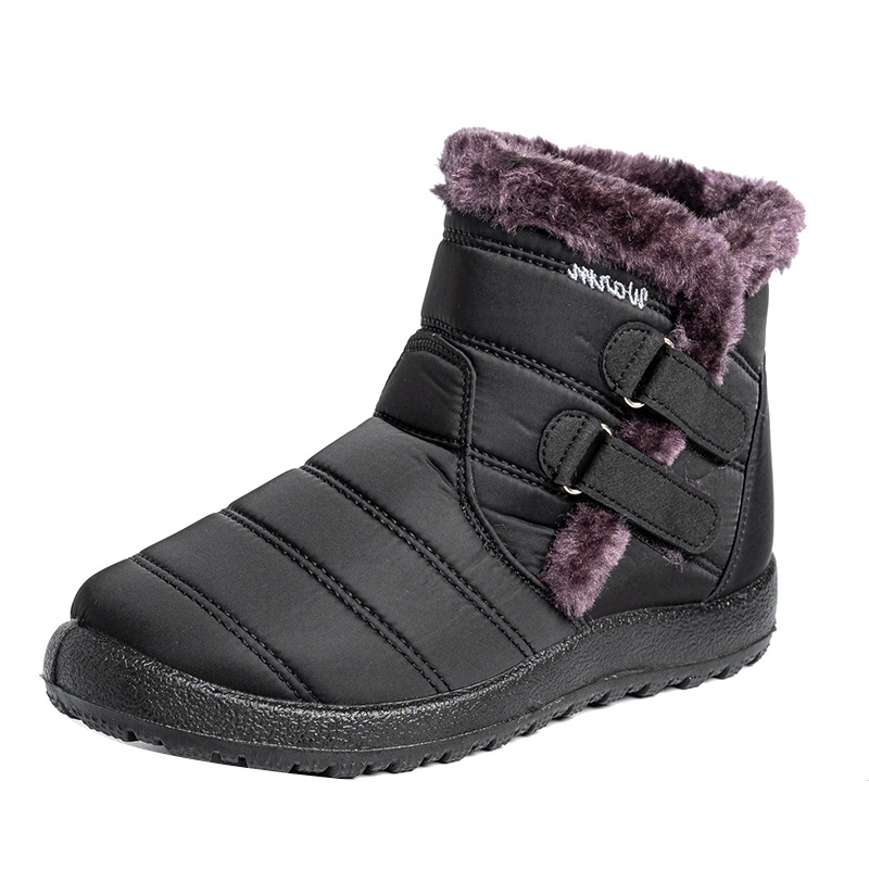 36-43 Fluffy Plush Calentador Fur Faux Cheap Zapatos impermeable Botas de nieve para mujer