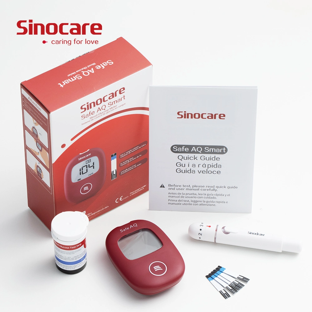 Sinocare Digital LCD Display Hospital Electronic Blood Glucose Meter Accu Check Glucometro Non Invasive Glucometer