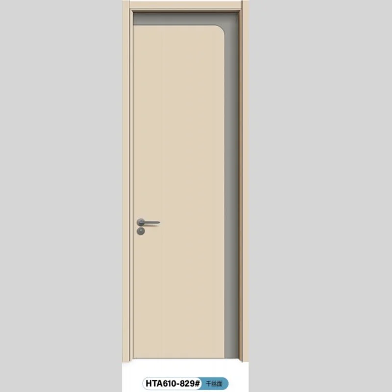 Modern Simple Wooden Door MDF Melamine Door PVC Doorhta610-829