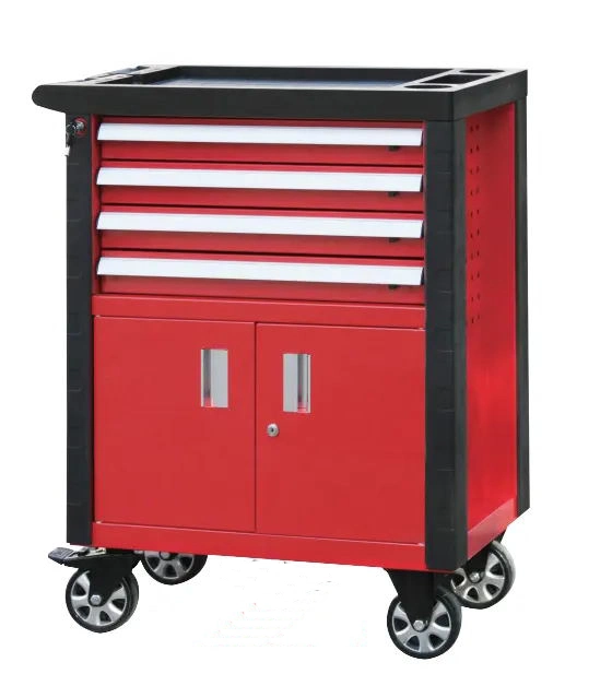 7 Drawers Mechanic Car Repair Tool Set Cabinet Box Trolley Chest with Bumper Tools Cart Workshop