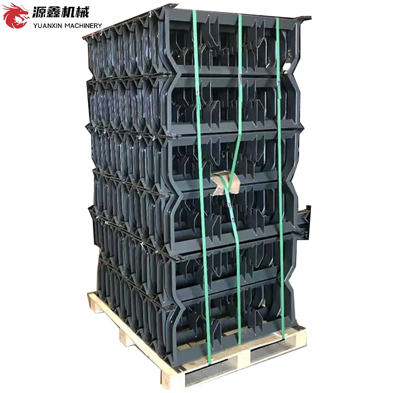 DIN Belt Conveyor Nylon Self-Aligning Steel Trough Carry Carrier Taper Cone Friction Idler Roller Bracket for Coal Mine Mining