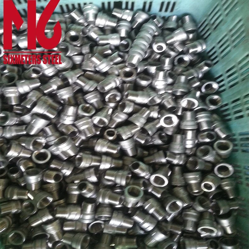 Usinagem CNC em aço de precisão personalizada peças girada em latão de cobre em aço inoxidável União do tubo roscado em aço