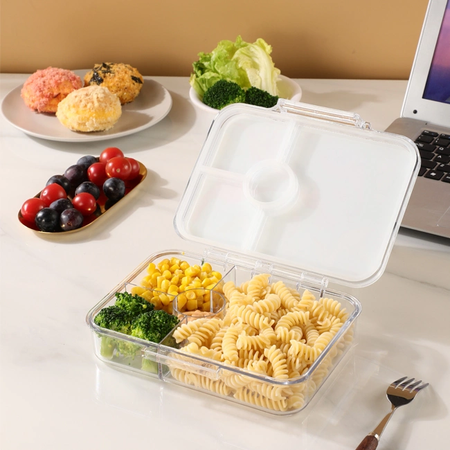 Aohea Bento Lunch Box for Kids and Adults, Leak-Proof Bento Containers with 4 Compartment