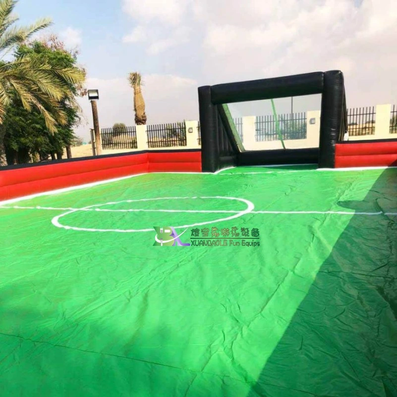 Popular Soccer Pitch Equipment Custom Size High Strength PVC Tarpaulin Inflatable Football Court