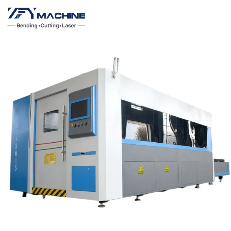 Enclosed Exchange Table Fiber Laser Cutting Machine for Metal Stainless /Carbon Steel Manufacturing Raycus Laser Cutter with Power 2000W