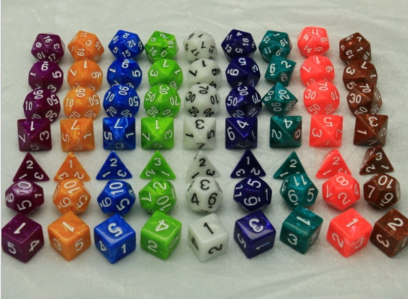 Hot Trpg Dungeons & Dragons Double Color Yun Color Series 7 Dice Set