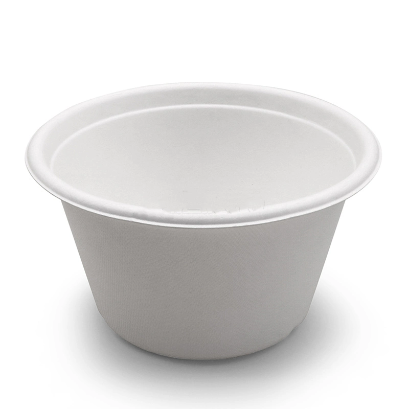 500ml Sugarcane Pulp Bagasse Disposable Round Bowl for Soup Salad