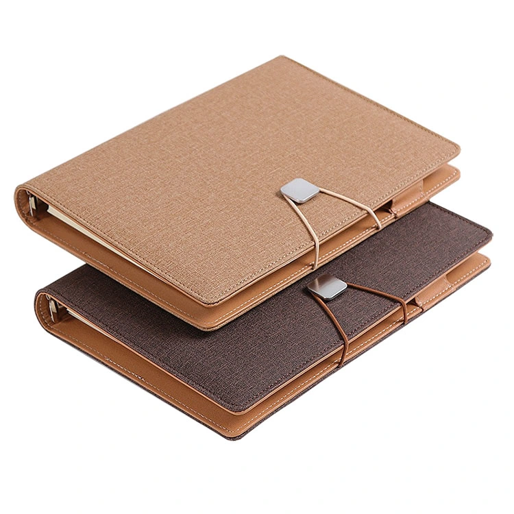 OEM Usine Personnalisée Vente Chaude de Haute Qualité Lin Tissu Couverture Rigide Journal Planificateur Impression de Carnet