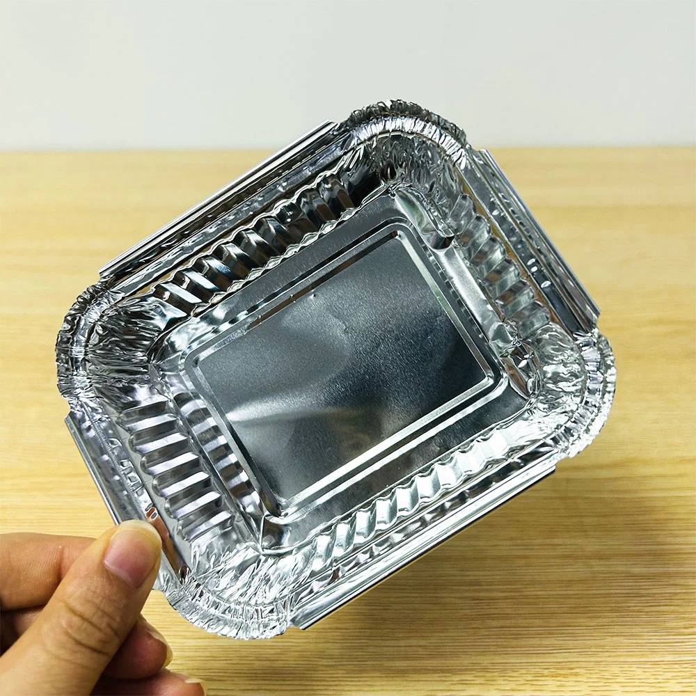 Rectangular 2.8g Baking Dish Pans Logo Disposable Dessert Boxes Color Pudding Pan Cakes Aluminum Foil Baking Cups