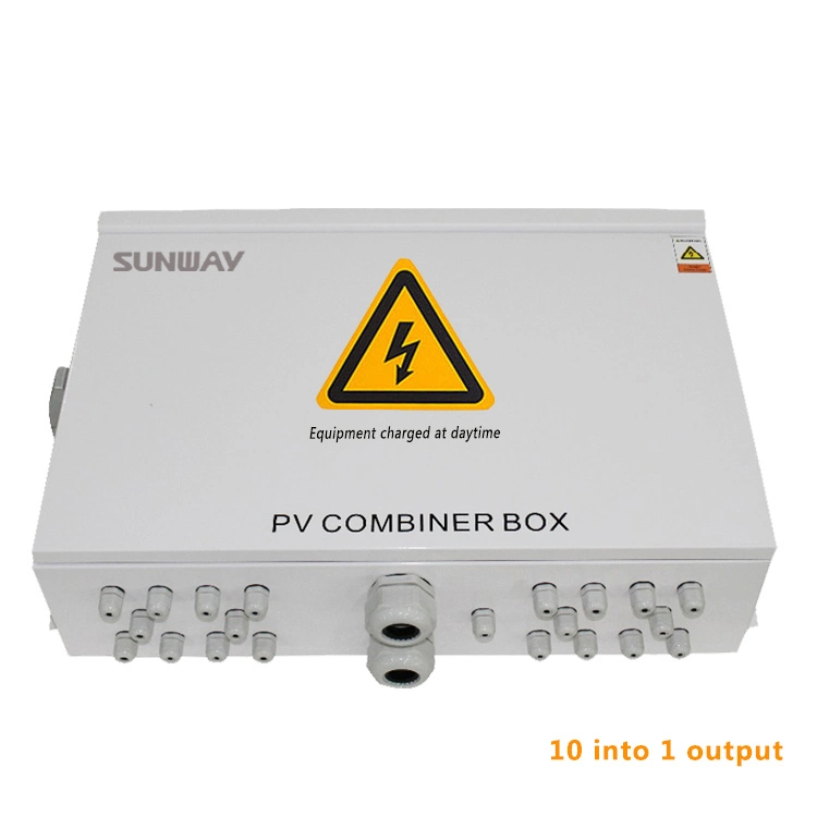 China Lieferant Nonrust Stahl Model8 String Solar Eingänge Blitzschutz PV-Kombinierer-Box 8/1