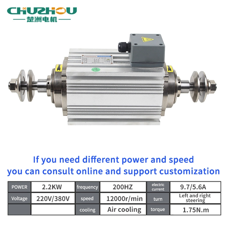 Machine de fraisage CNC rapide avec moteur de broche triphasé et coupe double extrémité de 2,2 kW 380V/220V.