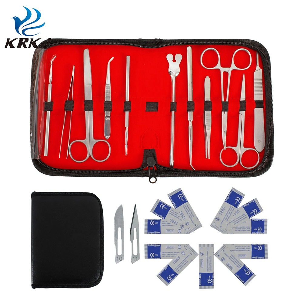 Material de Aço Inoxidável 5 PCS e 5 PCS Blades Kit de dissecação definir os instrumentos no domínio veterinário