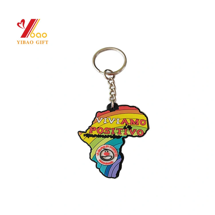 Wholesale Made in China Promotional Gift Custom Logo Design PVC 3D Keychain Soft 2D Rubber PVC Keychain Key Ring Key Holder Keychain (YB-PK-10)