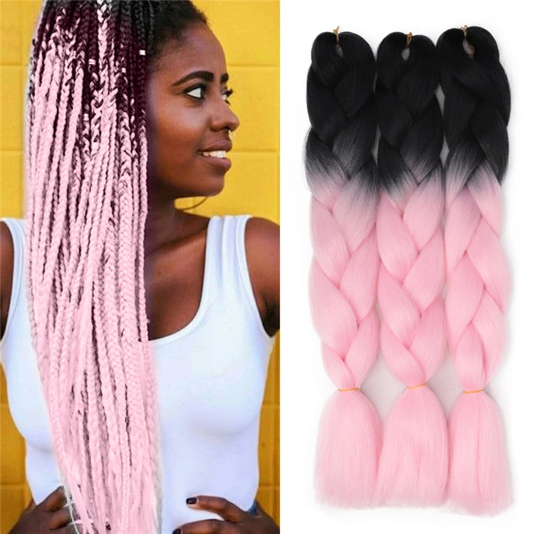 24inch jumbo Braids sintético Afro Cabello a granel