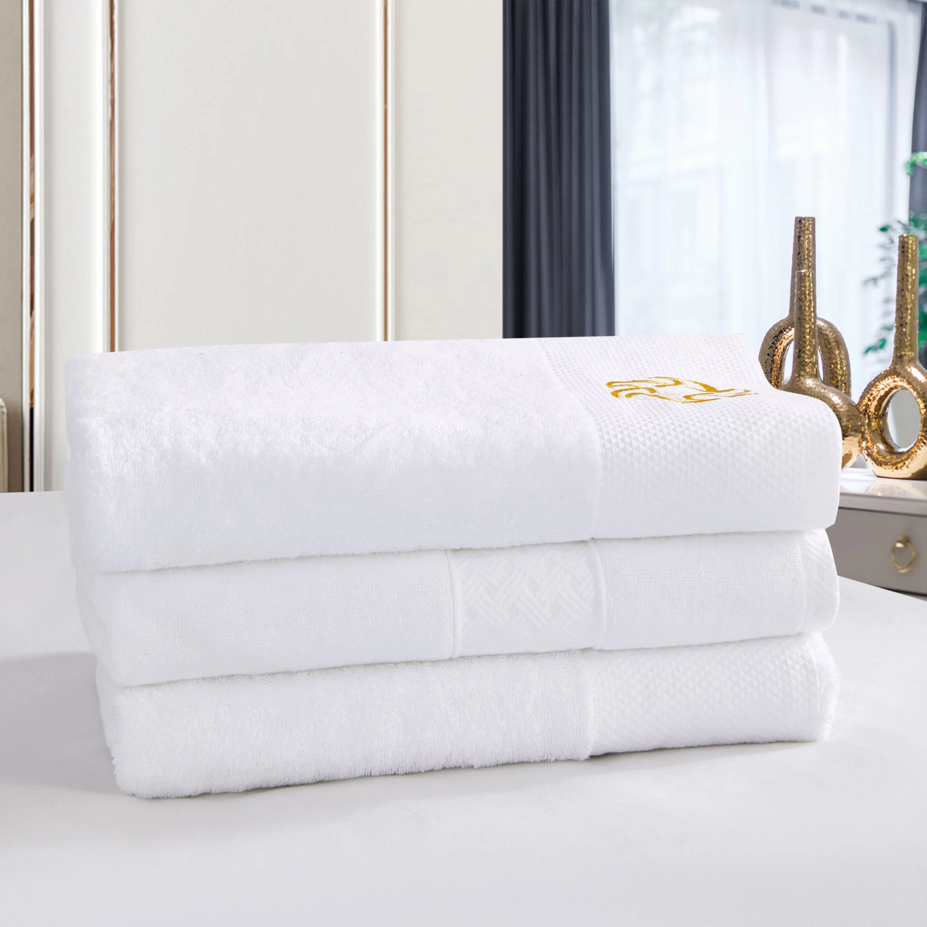 Cheap Price Cotton White Face Towel for Hotels