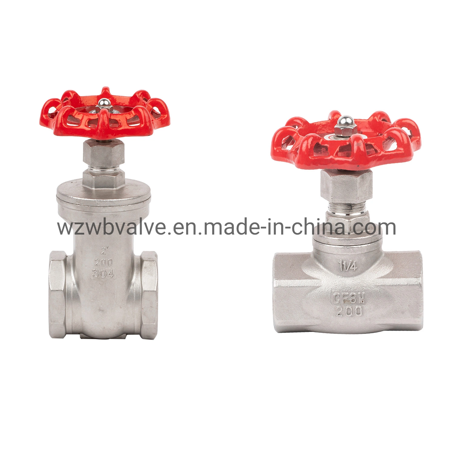 Female Screwed CF8m Globe Valve 11/4" 200wog Stainless Steel Gate Valve 1-1/2" CF8m 200psi Check Valve