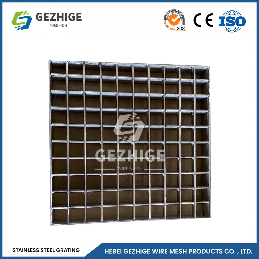 Gezhige Durable Ss Floor Grating Manufacturers Wholesale/Supplier 304 Stainless Steel Grating China 1"X3/16" 1/4"X3/16" Ss Drain Grating