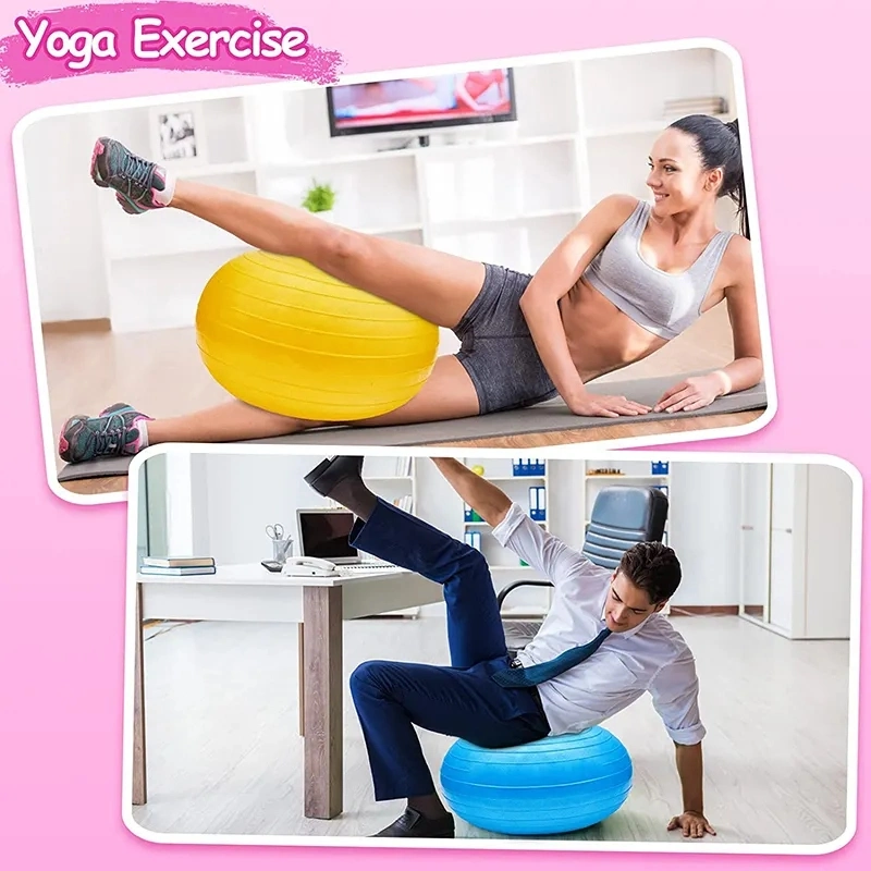 Precio de fábrica PVC 50cm Apple Ball Donut Yoga Gym Equilibrio ejercicio estabilidad bola