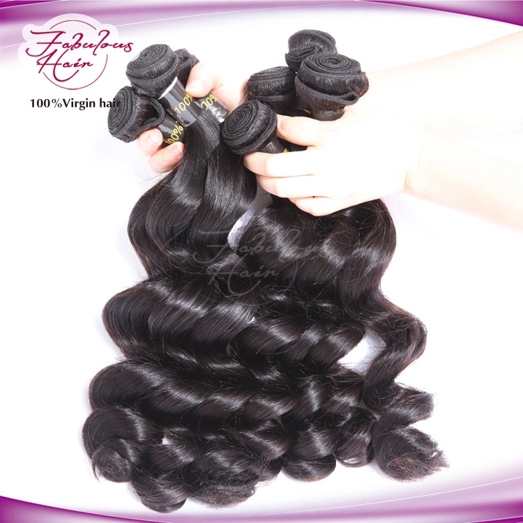 100% Malaysian Loose Wave Virgin Hair Weaving Weft