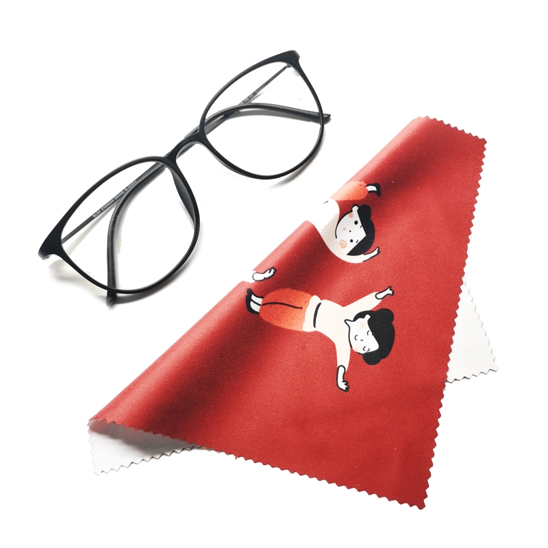Personalized Digital Printed OPP Packing Microfiber Glasses Cleaning Cloth