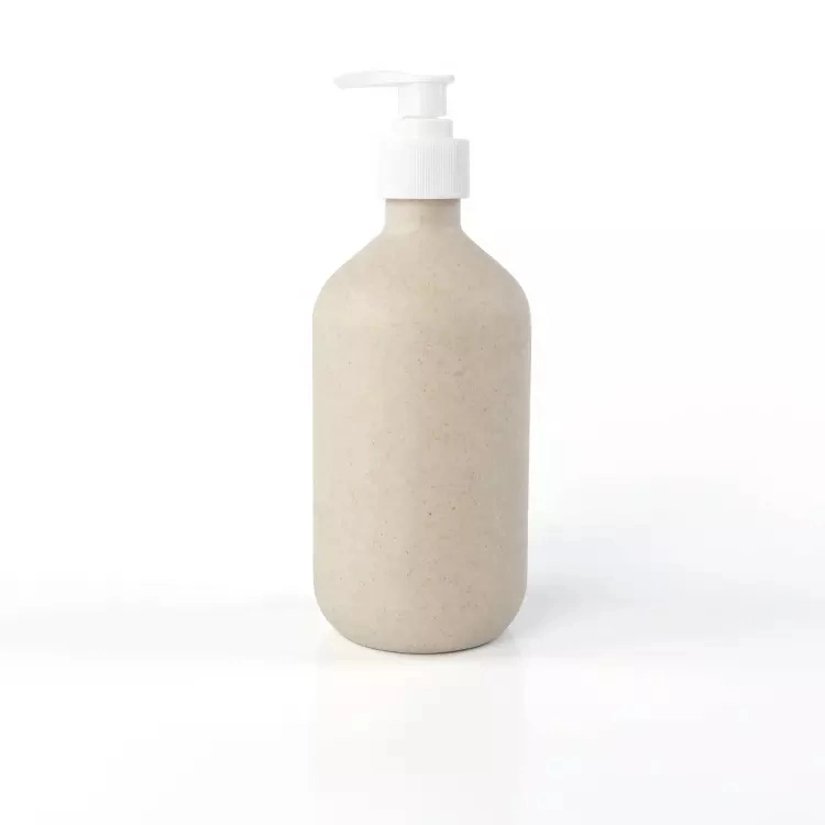 Reusable Empty Cosmetic Container Wheat Straw Plastic Biodegradable Shampoo Bottles