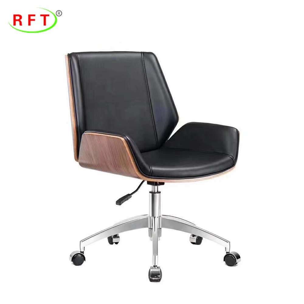 Premium Furniture Wholesale/Supplier Low Back Brown PU Synthectic Leather Office Boss Executive Conference Chair