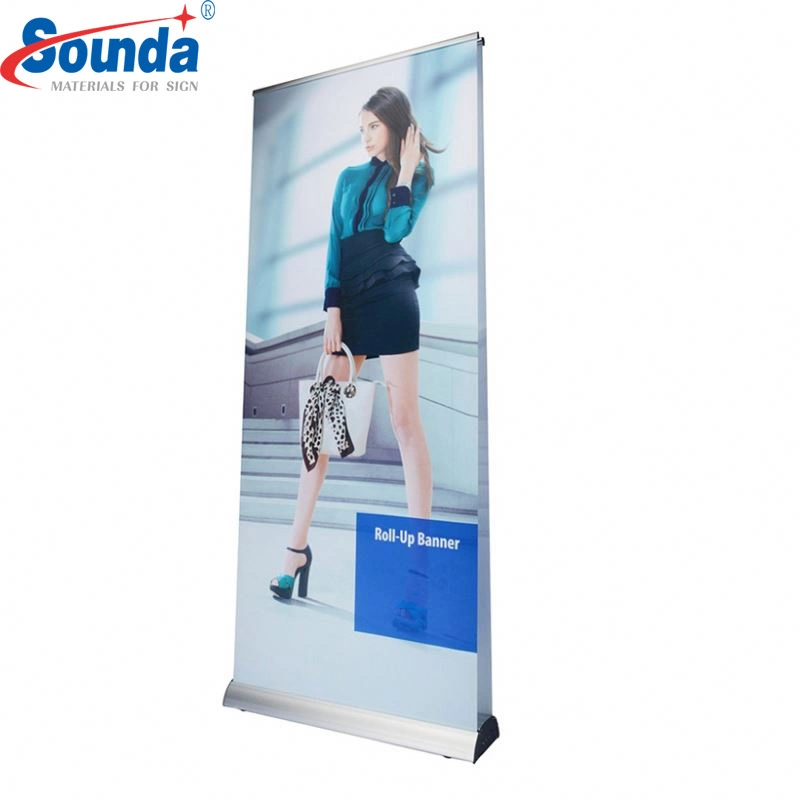 Breite Basis Aluminium Großhandel heißer Verkauf Custom Roll Up Horizontal Bannerständer