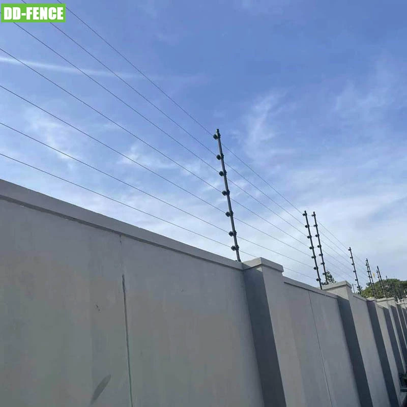 High Voltage Electric Security Fence Anti-Theft Alarm System Include Energizer Wire Posts Prevent Intrusion Electric Fence