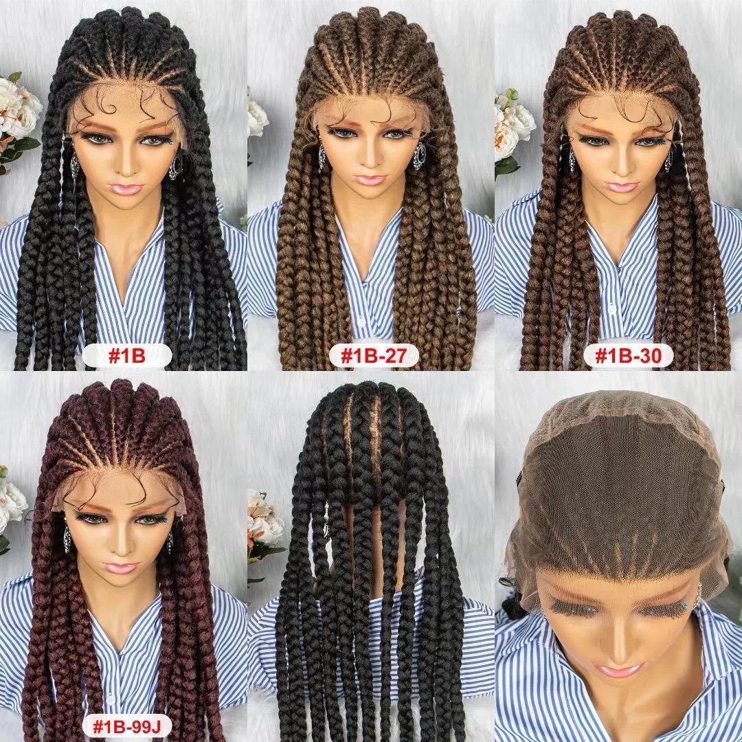 Wholesale/Supplier Handmade Box Braided Lace Wigs Afro Full Lace Front Braided Wigs