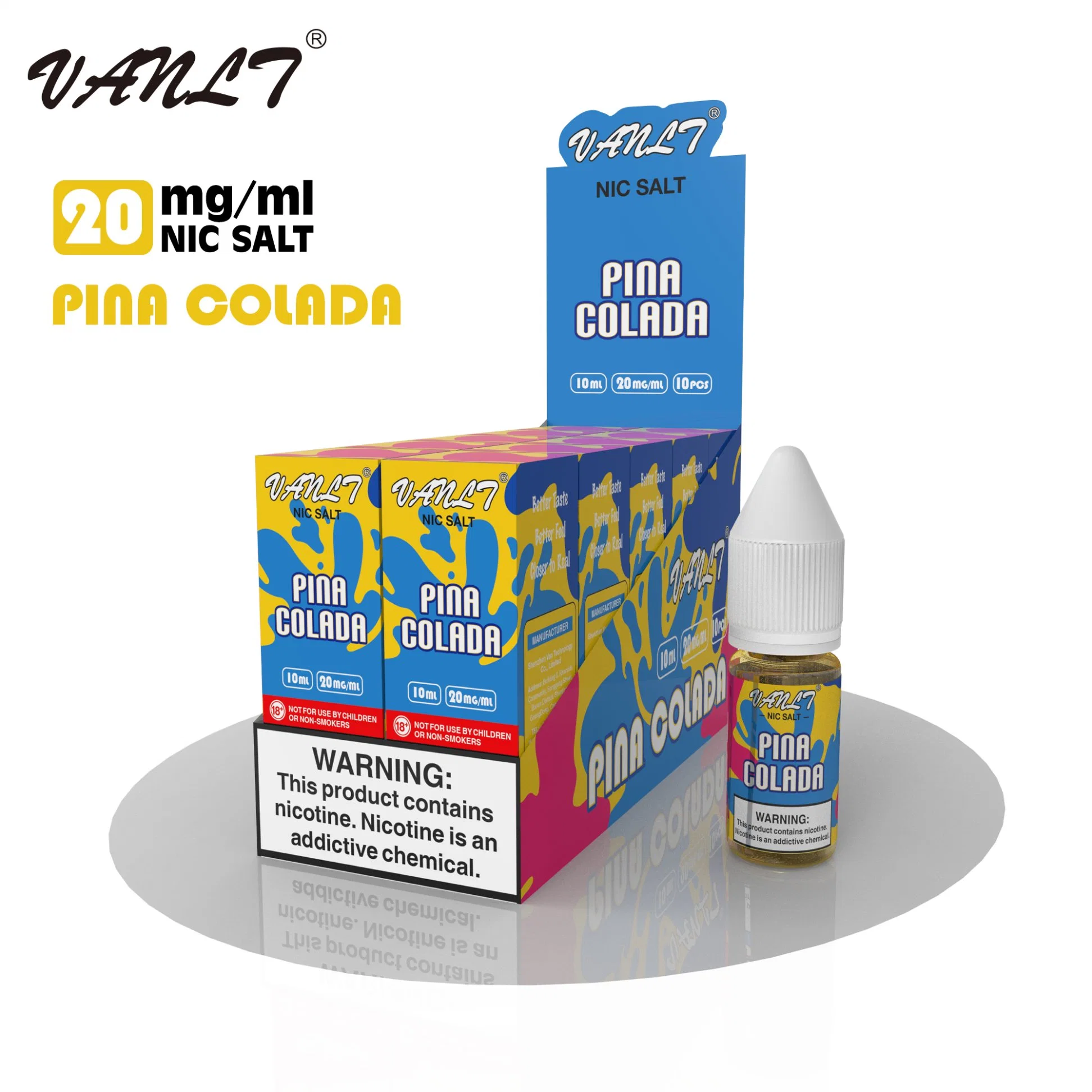 Plástico E-Liquid 10ml Pet botella E jugo con queja TPD Tapa y punta