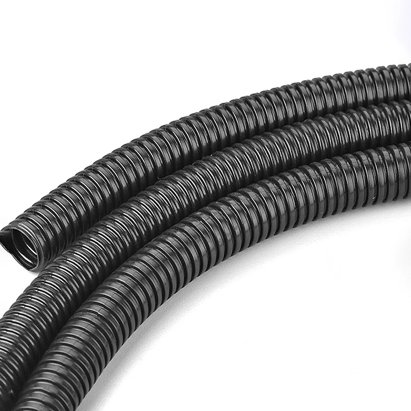 RoHS Black Protection Hose Flexible Plastic Corrugated Conduit Tube