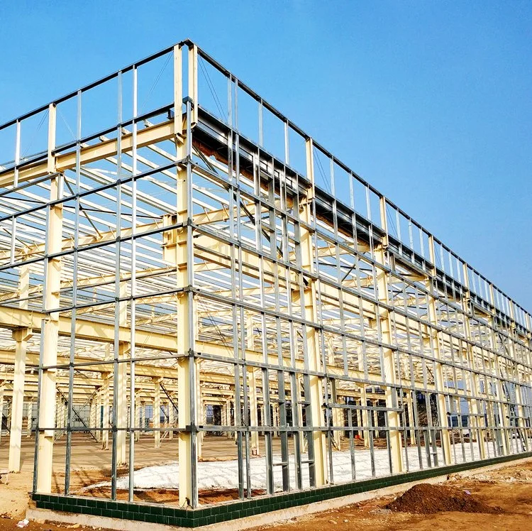 Edificio Industrial Tipo H/Sección Acero Sandwich Panel Taller/almacén Metal Purlin Material de estructura de lámina para almacenamiento/planta/Hangar/Garaje/Construcción de cobertizos