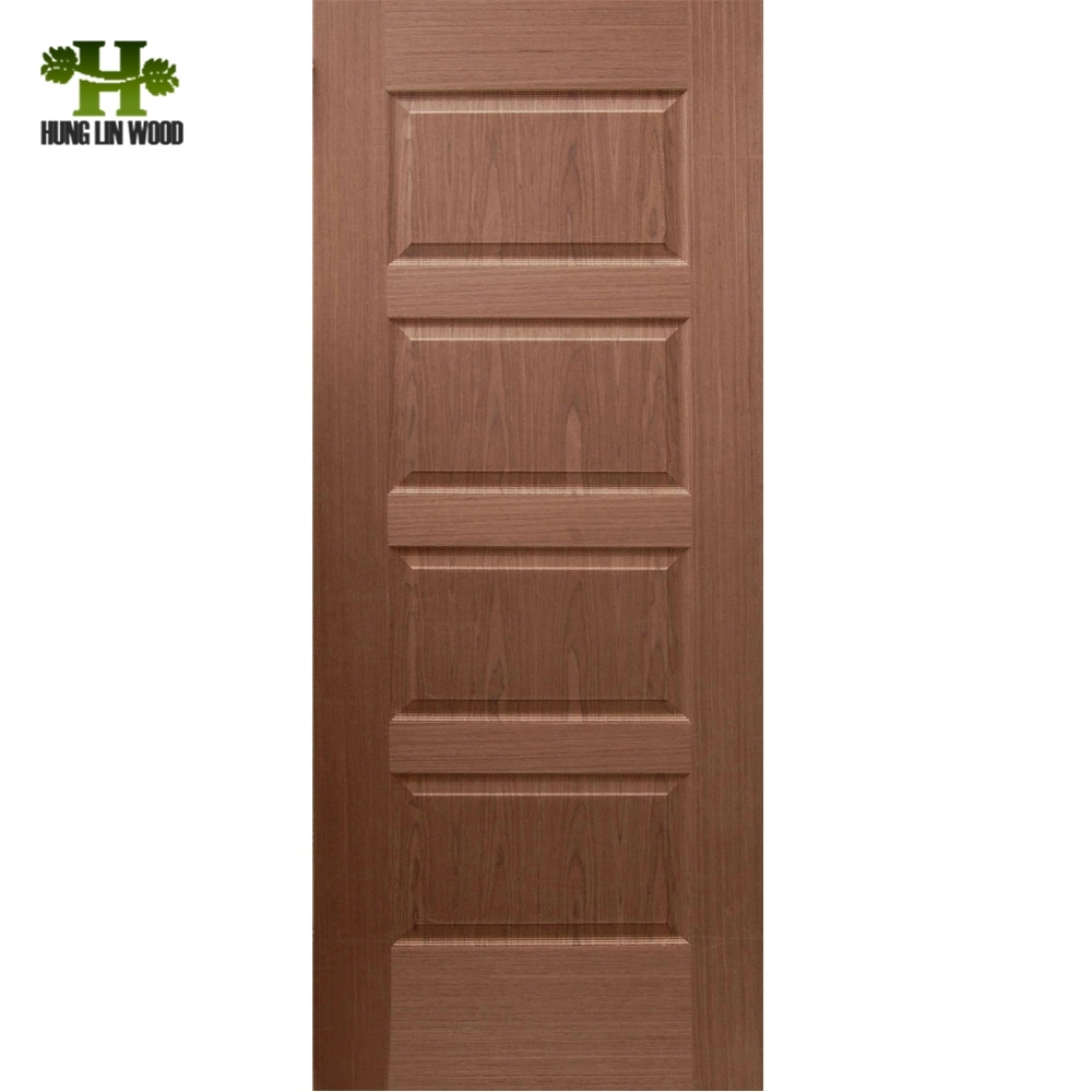 Natural Wood Veneer/Melamine Laminated Door Skin with Top Quality for Kitchen Cabinets